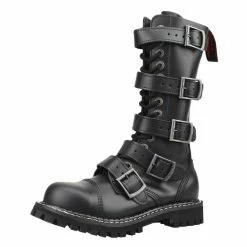 Angry Itch Bottes En Cuir - 14-Hole 5-Buckle