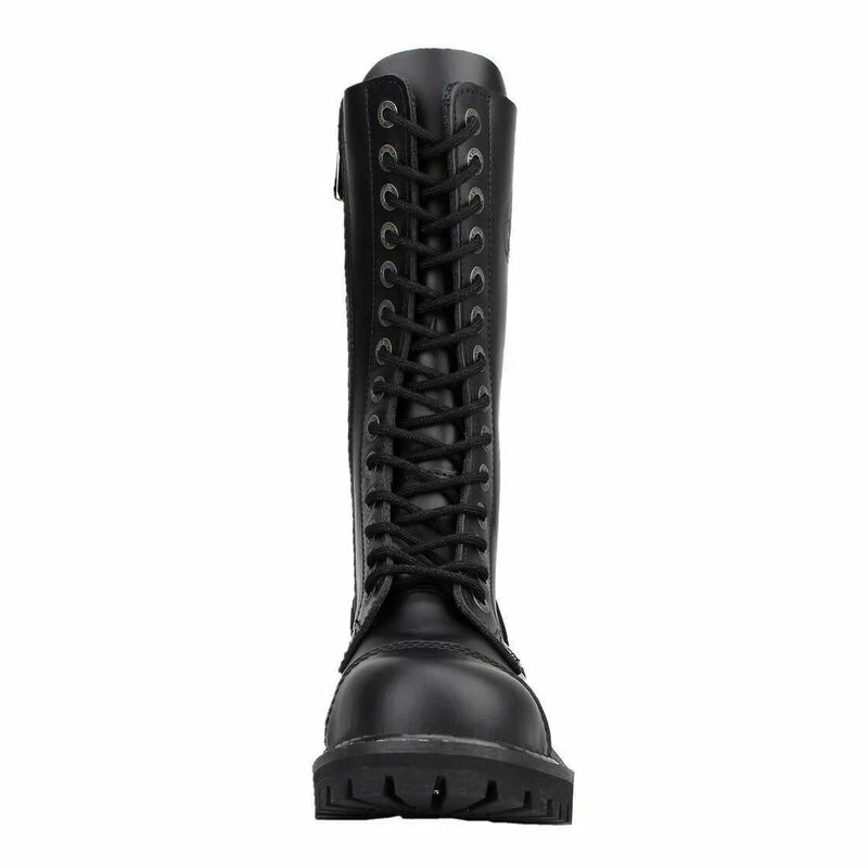 Angry Itch Bottes En Cuir - 14-Hole Noir – Image 4