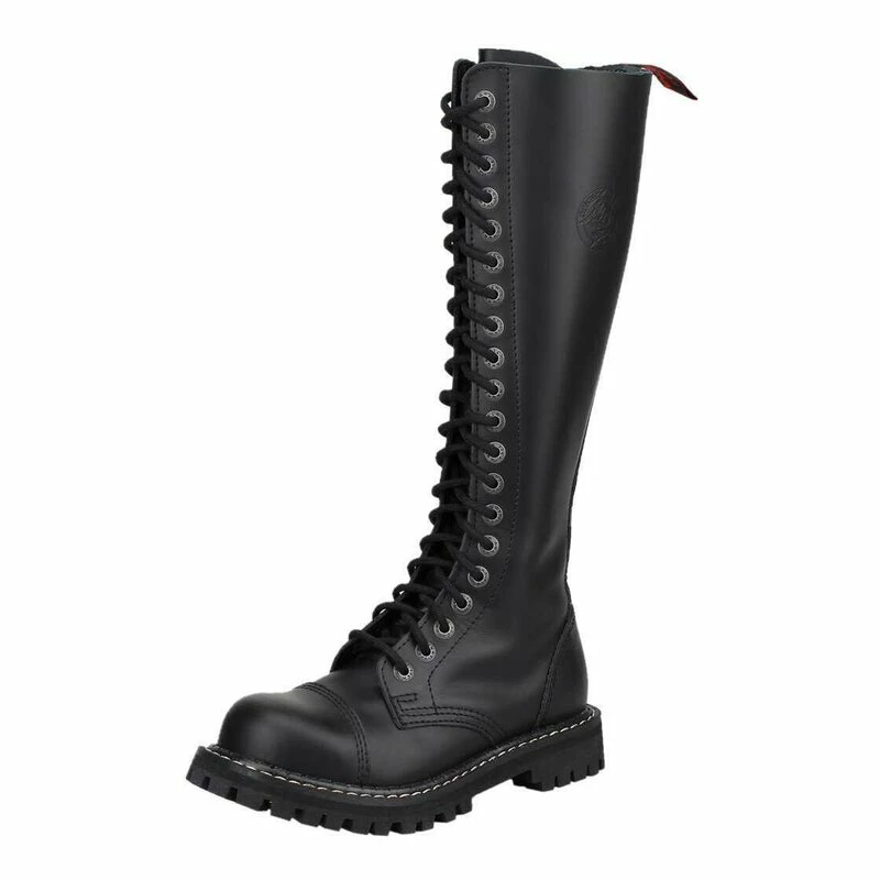 Angry Itch Bottes En Cuir - 20-Eye Ranger Black
