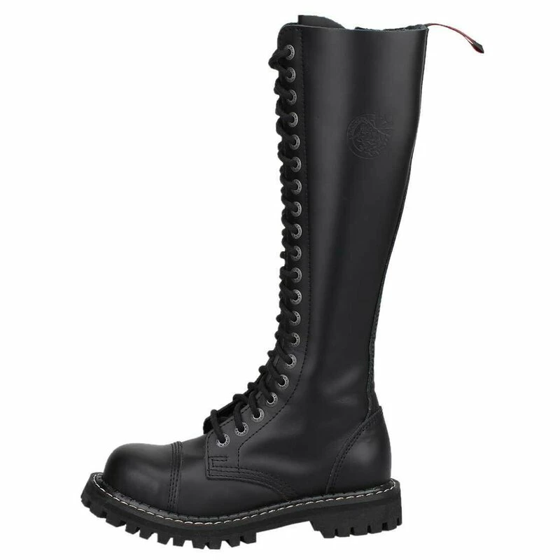 Angry Itch Bottes En Cuir - 20-Eye Ranger Black – Image 2