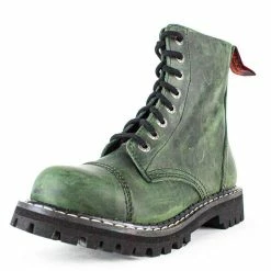 Angry Itch Bottes En Cuir - 8-Hole Ranger Vintage Green