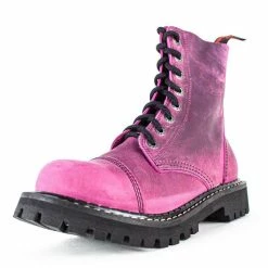 Angry Itch Bottes En Cuir - 8-Hole Ranger Vintage Pink