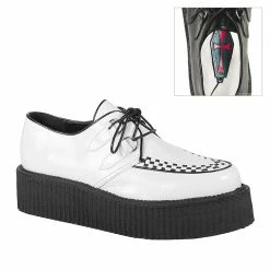Chaussures Basses Demonia - V-Creeper-502 Blanc