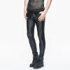 Devil Fashion Pantalon En Similicuir - Strisce