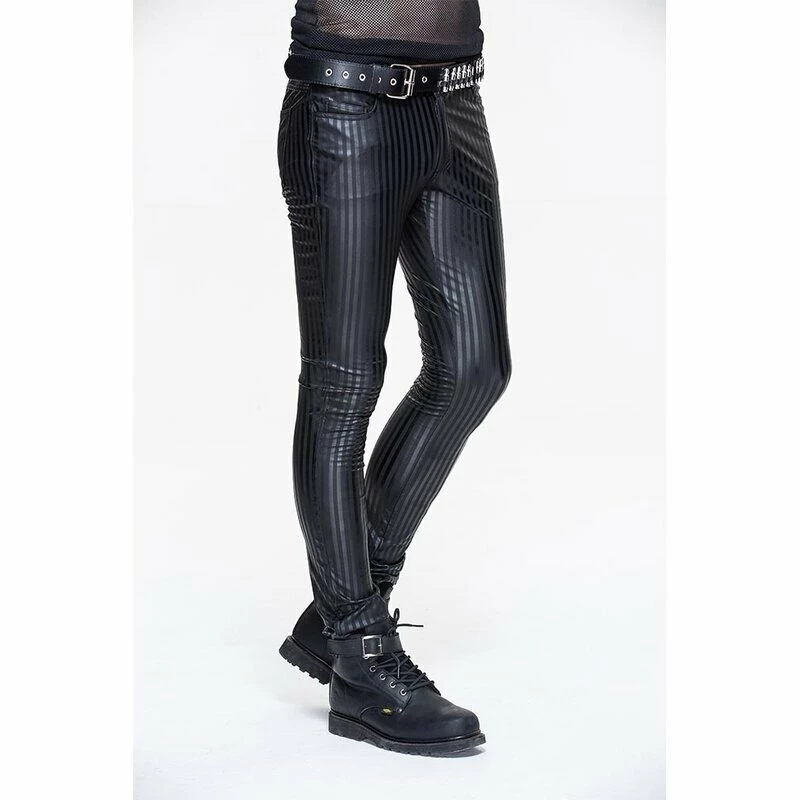 Devil Fashion Pantalon En Similicuir - Strisce – Image 3