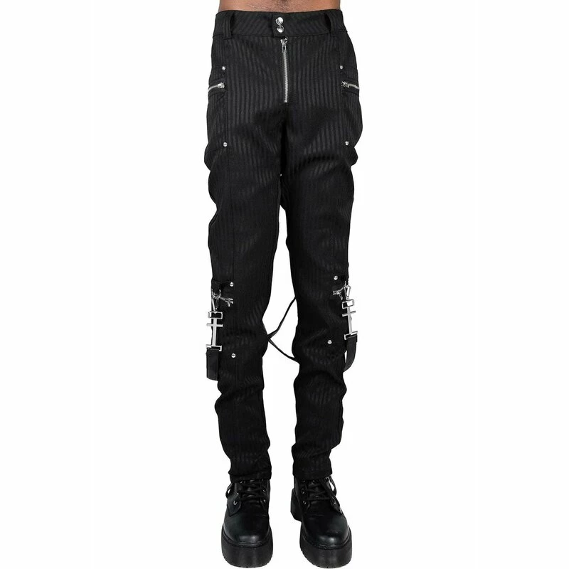 Killstar Pantalon - Office Riot Pinstripe