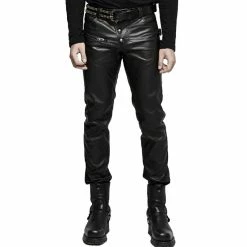 Pantalon En Cuir Synthétique Punk Rave - Nergal