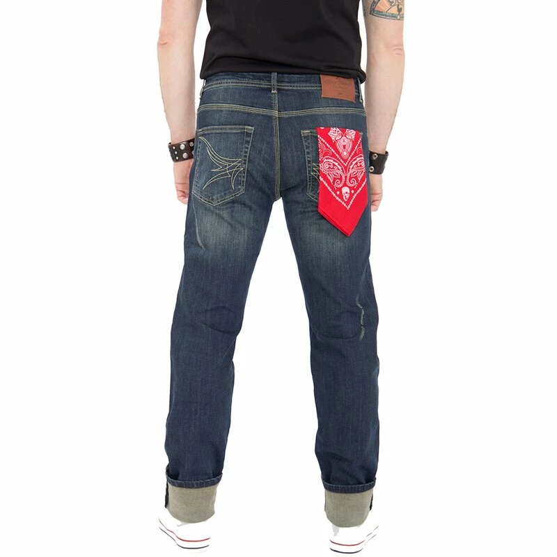 Pantalon Jeans King Kerosin - Farmer Destroyed Coffee – Image 3