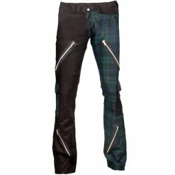 Pantalon Jeans Pistol Noir - Pantalon Freak Vert Tartan