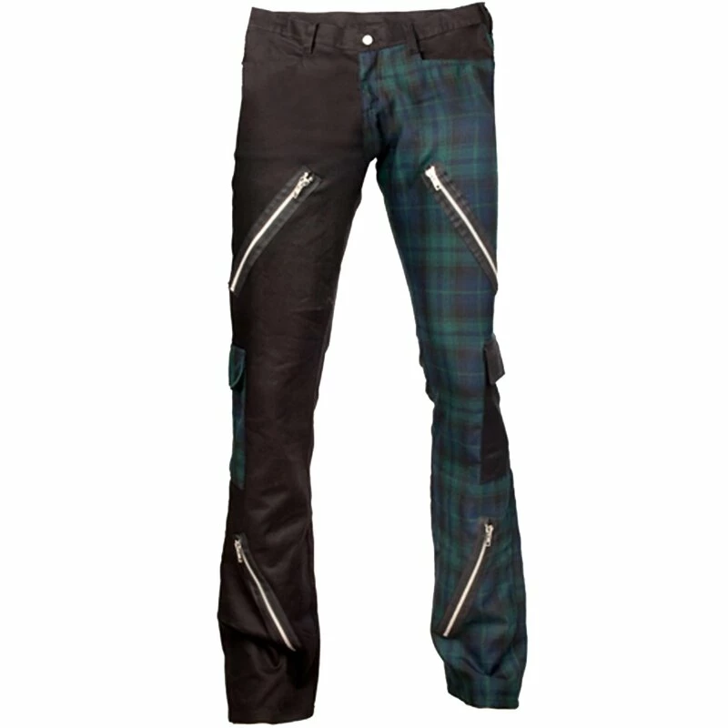 Pantalon Jeans Pistol Noir - Pantalon Freak Vert Tartan