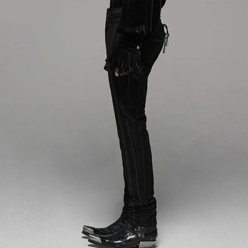 Pantalon Victorien Punk Rave - Vulkan Noir-Marron – Image 2