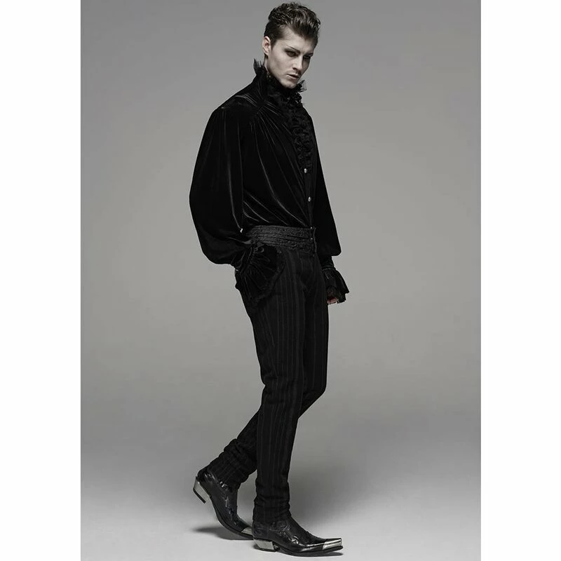 Pantalon Victorien Punk Rave - Vulkan Noir-Marron – Image 6